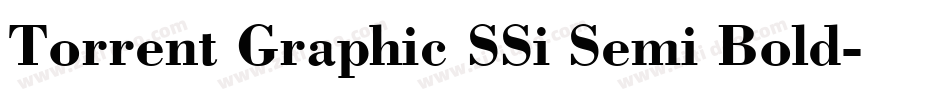 Torrent Graphic SSi Semi Bold字体转换